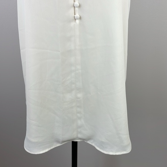 LOFT Women Spaghetti Strap Cream Top Tank Camisole SZ M Flowy Layered V-Neck - Picture 3 of 9